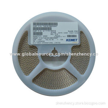 Kemet SMD Tantalum Capacitors, T491B106K035AT, 10UF, 35V, 10%, 1411, B Case